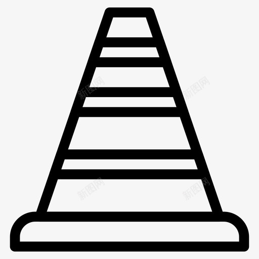 圆锥街区边界图标svg_新图网 https://ixintu.com 商业 圆锥 塔架 施工线图标 街区 边界