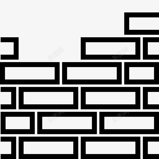 建筑砌砖工砖图标svg_新图网 https://ixintu.com 墙 建筑 砌砖工 砖 线图标