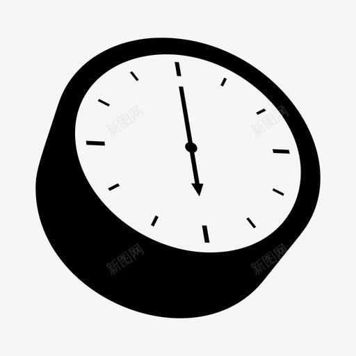 时钟早上6点下午6点图标svg_新图网 https://ixintu.com 下午6点 早上6点 时钟 时间
