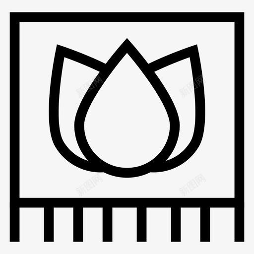 毛巾商务布料图标svg_新图网 https://ixintu.com 商务 布料 时尚 毛巾 美容和水疗系列图标第一卷 花卉