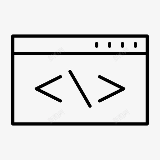 网络浏览器代码界面图标svg_新图网 https://ixintu.com 互联网 代码 界面 网络浏览器