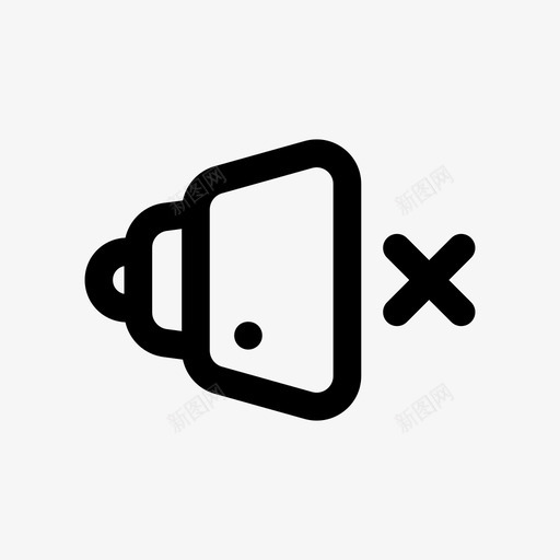 音乐静音声音生活图标轮廓粗svg_新图网 https://ixintu.com 声音 生活图标轮廓粗 音乐静音