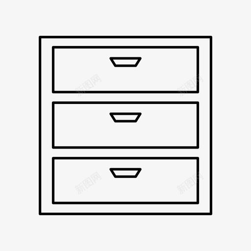 家具抽屉办公家具图标svg_新图网 https://ixintu.com 办公家具 家具 抽屉
