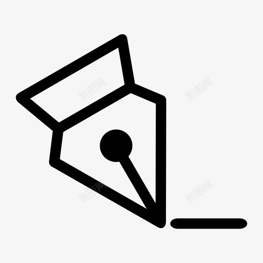 墨水笔蘸笔钢笔图标svg_新图网 https://ixintu.com 书写 墨水笔 文具 蘸笔 钢笔