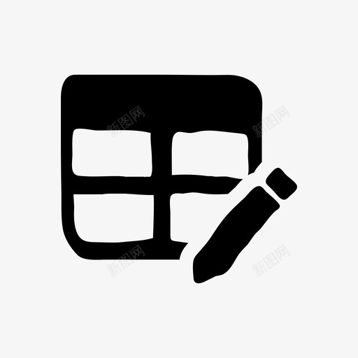 表格编辑涂鸦手绘图标svg_新图网 https://ixintu.com 手绘 手绘材料设计图标 涂鸦 表格编辑