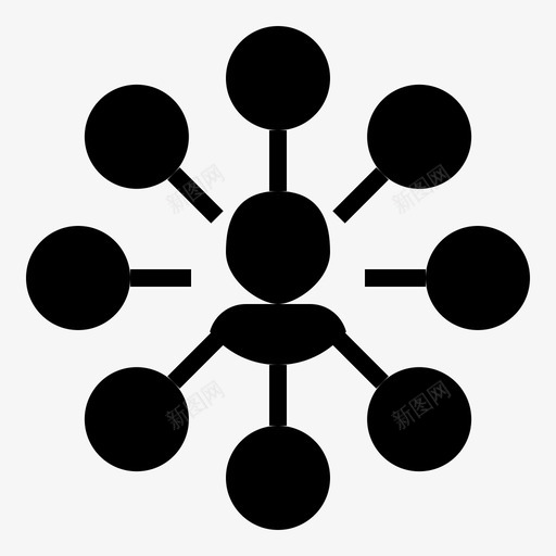 中央集权商业指挥图标svg_新图网 https://ixintu.com 中央集权 商业 商业和金融字形 指挥 控制 结构