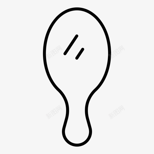镜子商务展示图标svg_新图网 https://ixintu.com 反射 商务 展示 美容和水疗细线 镜子