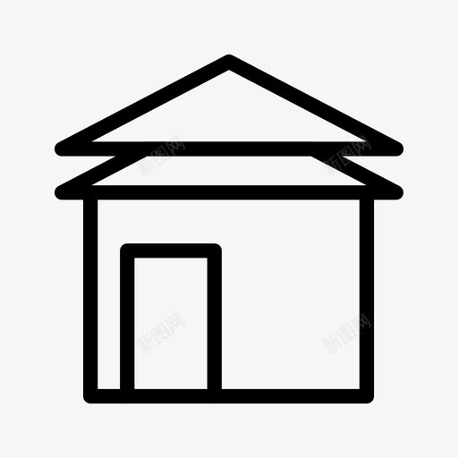 房屋小房子房地产图标svg_新图网 https://ixintu.com 小房子 房地产 房屋