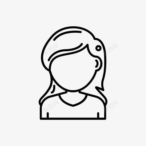 女性账户头像图标svg_新图网 https://ixintu.com 头像 女孩 女性 用户 账户