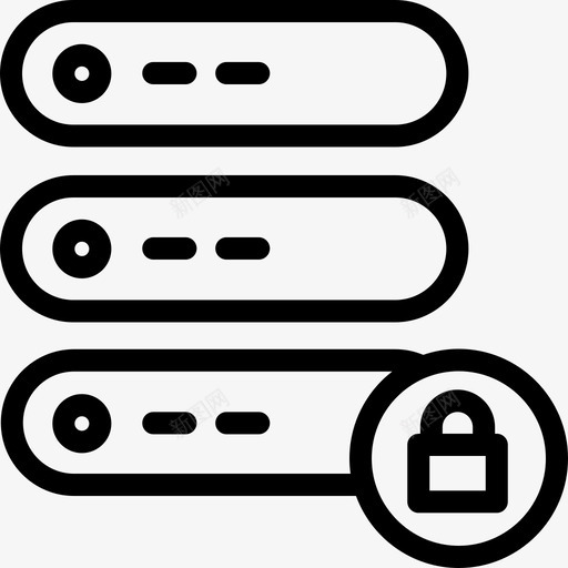 锁定服务器数据数据库图标svg_新图网 https://ixintu.com 代理 存储 数据 数据库 服务器卷6行 锁定服务器