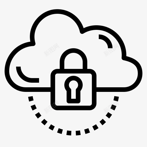 安全业务云图标svg_新图网 https://ixintu.com 业务 云 商业和金融 安全 数据 私有