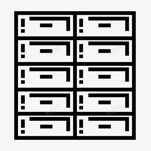 档案档案箱家具图标svg_新图网 https://ixintu.com 仓库 商务2 家具 档案 档案箱