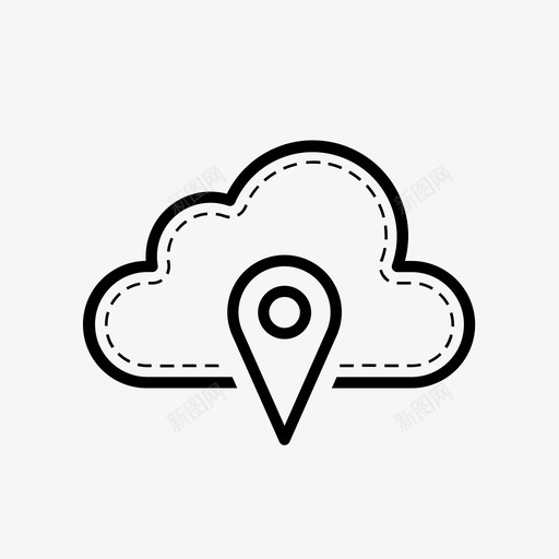 位置城市地图图标svg_新图网 https://ixintu.com 云粗体条纹 位置 地图 地点 城市
