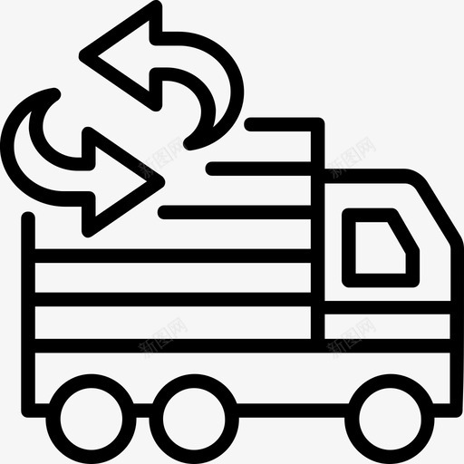 快递快件快速物流图标svg_新图网 https://ixintu.com 及时配送 快件 快递 快速物流 物流配送线路图标