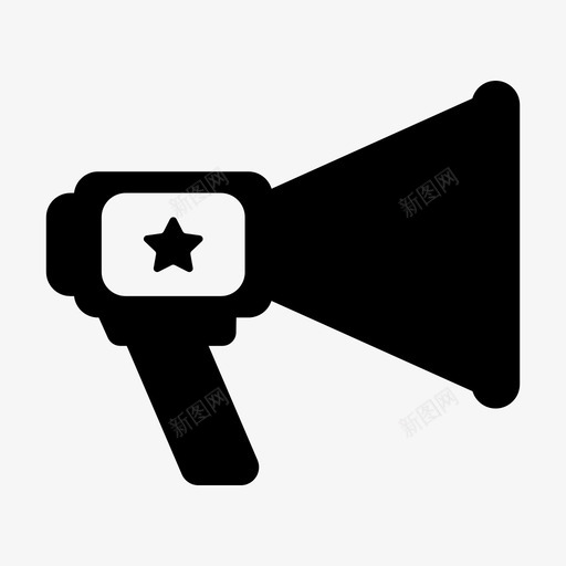 扩音器播音器通讯图标svg_新图网 https://ixintu.com 喊叫 扩音器 扬声器 播音器 电影填充图标集 通讯