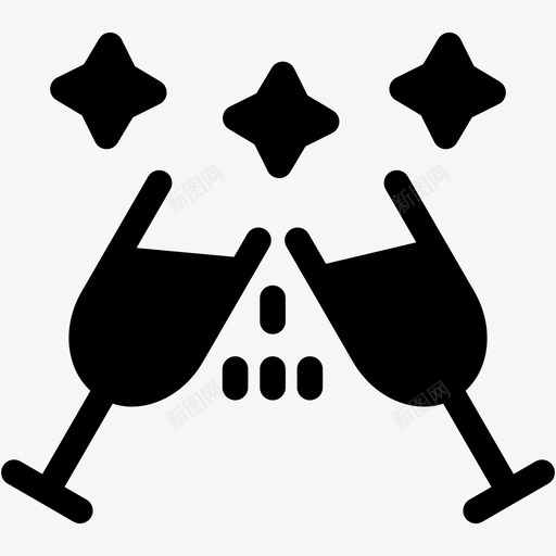杯子庆祝香槟图标svg_新图网 https://ixintu.com 干杯 庆祝 杯子 派对 香槟