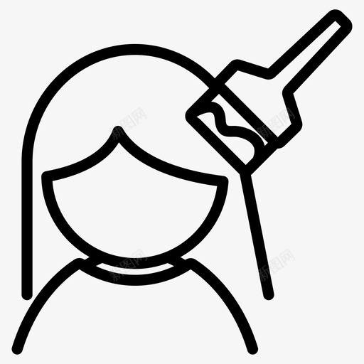 染发沙龙护发图标svg_新图网 https://ixintu.com 发廊 发廊理发店 护发 染发 染发刷 沙龙