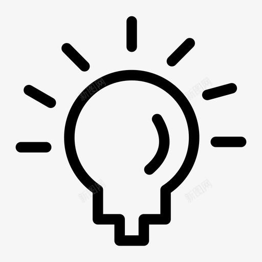 技术电思想图标svg_新图网 https://ixintu.com 思想 技术 灯泡 照明 电