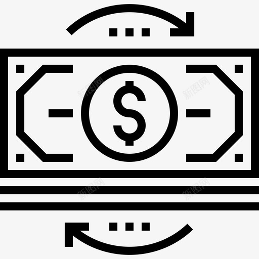 资金流票据现金图标svg_新图网 https://ixintu.com 分析和投资02 现金 票据 美元 货币 资金流