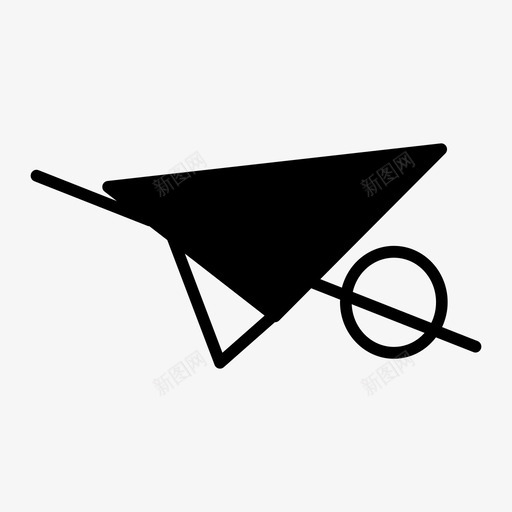 手推车建筑农民图标svg_新图网 https://ixintu.com 农民 建筑 手推车
