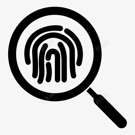 指纹搜索识别扫描图标svg_新图网 https://ixintu.com 安全 扫描 指纹搜索 识别