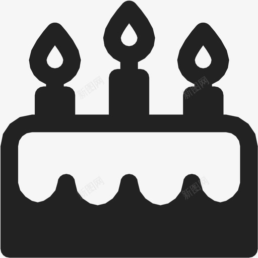 生日蛋糕蜡烛庆祝图标svg_新图网 https://ixintu.com 庆祝 生日蛋糕 蜡烛