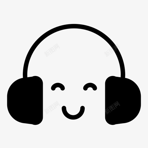joyfacehappywith耳机表情符号fun图标svg_新图网 https://ixintu.com fun happyface joyfacehappywith耳机 表情符号 音乐 音乐和声音