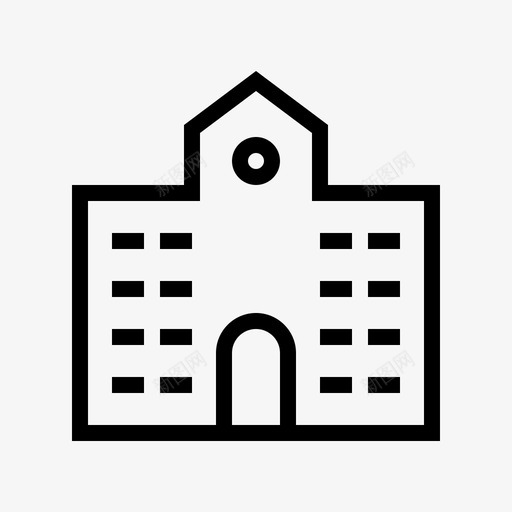 建筑教育薄弱图标svg_新图网 https://ixintu.com 建筑 教育薄弱