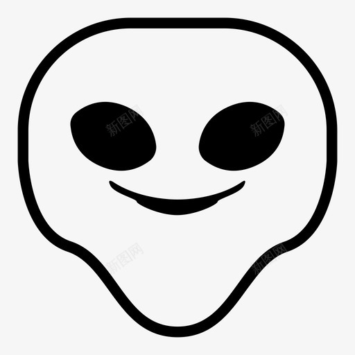 傻笑外星人表情符号微笑图标svg_新图网 https://ixintu.com 傻笑外星人 微笑 表情符号 韩娜表情符号外星人版