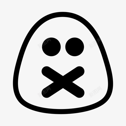 双唇紧闭沉默微笑图标svg_新图网 https://ixintu.com 双唇紧闭 微笑 沉默