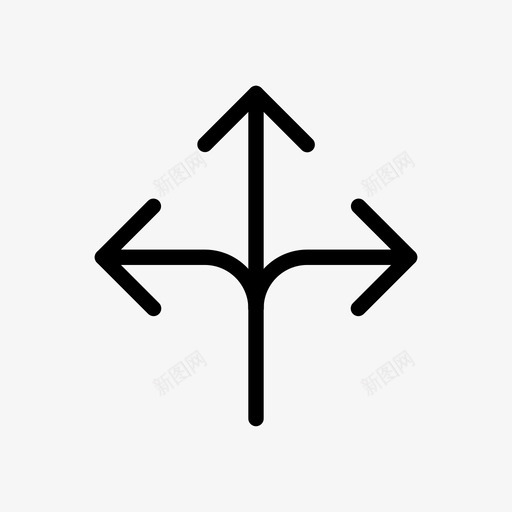 三通箭头用户界面图标svg_新图网 https://ixintu.com 三通 用户界面 箭头