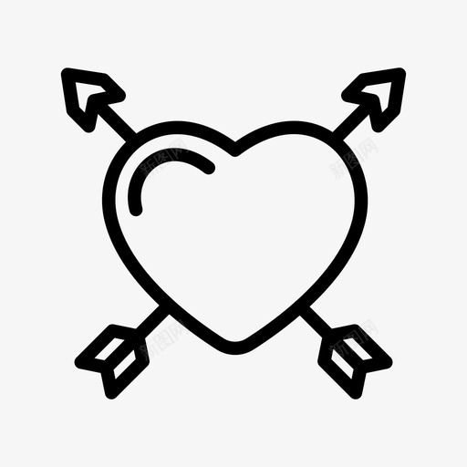心和箭心爱图标svg_新图网 https://ixintu.com 婚礼 心 心和箭 情人节 爱