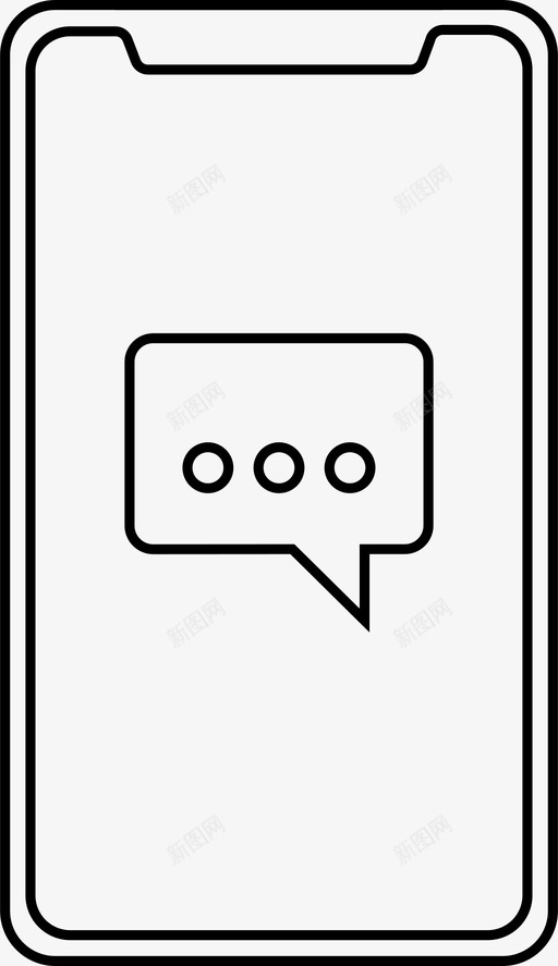 iphonexmessenger聊天应用程序智能手机图标svg_新图网 https://ixintu.com iphonex iphonexmessenger聊天 应用程序 智能手机