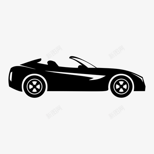 轿车敞篷车交通工具图标svg_新图网 https://ixintu.com 交通工具 敞篷车 轿车