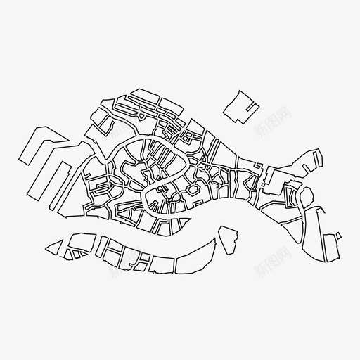 威尼斯地图城市意大利图标svg_新图网 https://ixintu.com 城市 威尼斯地图 威尼斯托 意大利