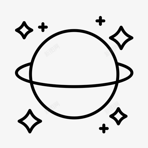 宇宙天文学土星图标svg_新图网 https://ixintu.com 土星 天文学 太空 太阳系 宇宙 科幻