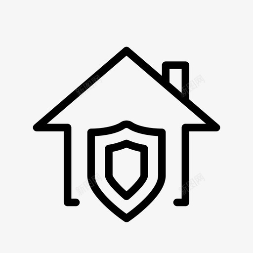 家庭安全盾牌用户界面图标svg_新图网 https://ixintu.com 家庭安全 用户界面 盾牌