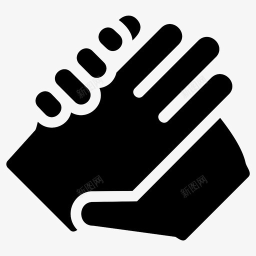 握手手势敬礼图标svg_新图网 https://ixintu.com 手势 握手 敬礼 社交