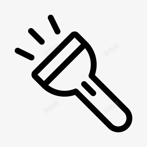 手电筒明亮野营图标svg_新图网 https://ixintu.com 手电筒 明亮 灯 电 野营