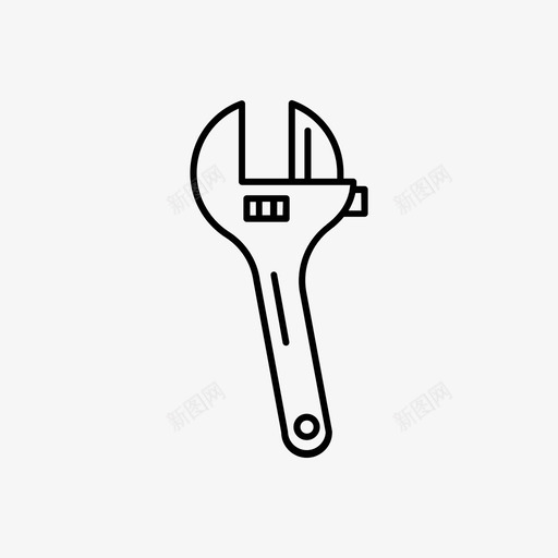 扳手结构设备图标svg_新图网 https://ixintu.com 工具 扳手 结构 设备 设置