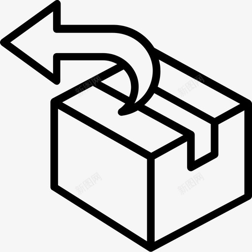 退回寄件人取消包裹拒绝发货图标svg_新图网 https://ixintu.com 取消包裹 拒绝包裹 拒绝发货 无法转发 物流配送线图标 退回寄件人