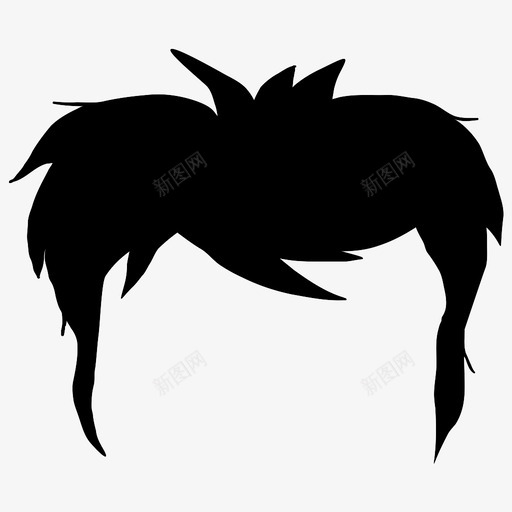 男性短发假发图标svg_新图网 https://ixintu.com 假发 男性短发