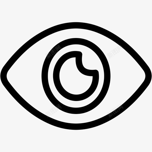 眼睛看视网膜图标svg_新图网 https://ixintu.com 其他15 可见 看 眼睛 视图 视网膜