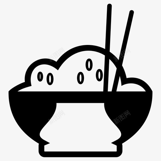 米饭碗一碗饭图标svg_新图网 https://ixintu.com 一碗饭 碗 米饭 食物 饭碗