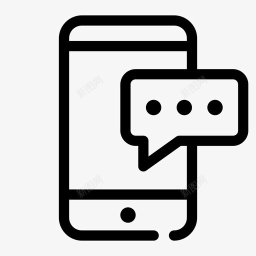 短消息聊天移动应用程序图标svg_新图网 https://ixintu.com 互联网 智能手机 短信 短消息 移动应用程序 聊天 请求
