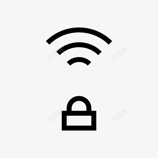 锁定wifi保护安全图标svg_新图网 https://ixintu.com 保护 安全 安全灯 锁定wifi
