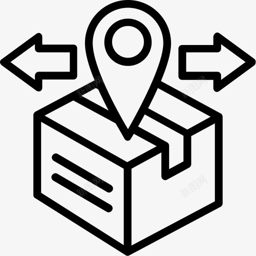 出库分销渠道销售目标图标svg_新图网 https://ixintu.com 出库 出库订单 分销渠道 物流配送线图标 销售目标