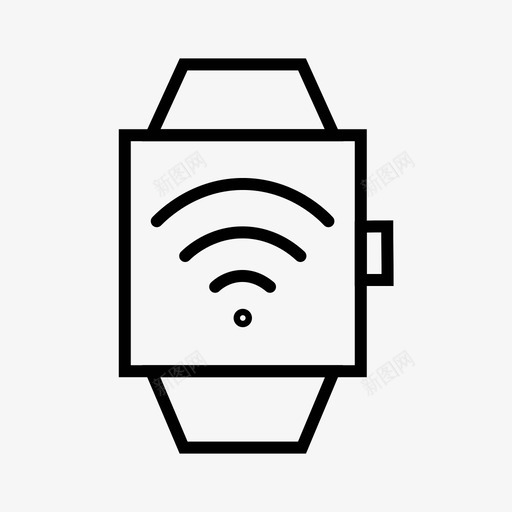智能手表物联网技术图标svg_新图网 https://ixintu.com 可穿戴设备 技术 智能手表 物联网 腕表