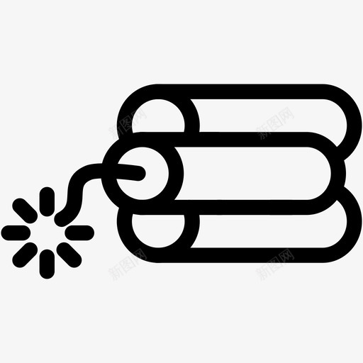炸弹爆炸物危险图标svg_新图网 https://ixintu.com 危险 火灾 炸弹 爆炸物 物体
