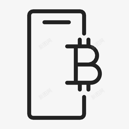 比特币商业金融图标svg_新图网 https://ixintu.com 商业 比特币 电话 金融